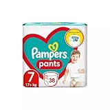 Pampers Pants Windeln Größe 7 (17+ kg), 38 Stück, Bester Schutz & Komfort Pampers in Einfach anzubringenden Windeln