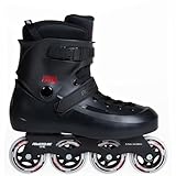 Powerslide Inline Skates Zoom Black 80, Unisex für Herren und Damen in Schwarz, 80mm/85A Rollen, ABEC 7 Kugellager, Art. nr.: 880256