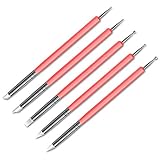 FLZONE 5 Stück Keramikwerkzeuge mit Zwei Enden,Prägestift Werkzeug Sculpting Tools Double-End Modellier-Werkzeug Set für die Steinmalerei Keramik Ton Handwerk ROSA