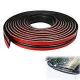 4M Universal Auto Windschutzscheibe Wetter Gummi Dichtung, Selbstklebende EPDM Gummi-Dichtungsstreifen für Türdichtung und Kantenschutz, Lärmschutz und Isolierung für Autos, Fenster und Türen