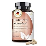 DocVital® Blutzucker Komplex 120 Kapseln hochdosiert - zur Unterstützung des normalen Blutzuckerspiegels* & bei Insulinresistenz - mit u.a. Ceylon Zimt, Chrom, Magnesium - deutsches Qualitätsprodukt