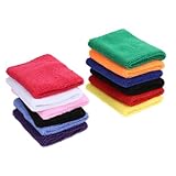 Gogogmee 12 Stück Teiliges Atmungsaktiver Sport Handgelenkschützer aus Hochwertigem Material Schweißabsorbierend Vielseitig für Fitness Basketball Gewichtheben für Damen und Herren