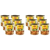 MAGGI Gemüse-Ravioli in Tomatensauce: Teigtaschen in Tomaten-Gemüsesauce, ohne Fleisch (vegan), leckeres Camping-Essen, 12er Pack (6 x 800g)