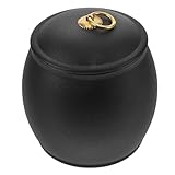 MUCKLILY aus Keramik Tee Blechdose Teehalter-Organizer Matcha-Kanister Teebehälter Tee- und Kaffeeorganisator Tee Dosen für losen Tee Behälter für die Teezeremonie Schwarz