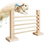 Hindernis-Set aus Holz, Beweglichkeitstraining für Hunde, Hindernisspiel mit Sprungstange aus Naturholz, Trainingszäune, höhenverstellbar, einfache Montage, Spielzeug