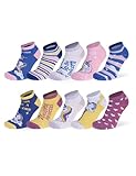 Basic Treasure 10 Paar Bunte Kindersocken 35-38 Mädchen, Kurze Socken, Unicorn-Motive, 70% Baumwolle OEKO-TEX Socken Kinder