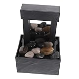 ULTECHNOVO Zimmerbrunnen Tischbrunnen Aus Keramik Mit Fließendem Wasser Zen Feng Shui Indoor Brunnen Als Tischdekoration Für Wohnzimmer Büro Und Hochzeit