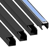 Cablecoach L1515SW4 Kabelkanal (selbstklebend) 15x15 mm, 4 m (4 x 1 m Länge), Schwarz