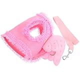 Alasum Entzückendes Haustiergeschirr Engel Brustgurt für Hunde Katzen Atmungsaktiv Langlebig Größe L Rosa