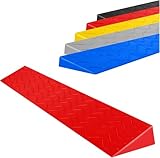 Tragbare Schwellenrampen, Rollstuhlrampe, Bordsteinrampe für Kehrrobotertüren im Innenbereich, 1–10 cm Steigungskanal, Rot, 100 x 10 x 4 cm