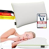 Limarmo Orthopädisches Nackenstützkissen für 80x40, 800x400 mm, viscoelastisches Kissen, Visco Kopfkissen, Kissen, Nackenkissen Memory-Schaum, Viscoschaum, Schlafen,weiß (710 x 420 x 150 mm)