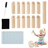 Kubb Wikinger Spiel aus Naturholz – Skandinavisches Wurfspiel für Erwachsene und Kinder – Outdoor-Spiel für Garten, Strand und Park – Inklusive Spielanleitung