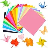 JOISHOP 320 Blatt Papier Bunt Quadratisch, 20 Farben Buntes Faltpapier 15 * 15cm Doppelseitig Origami Paper Farbiges Papier für Haus und Schule DIY Kunst und Bastelprojekte