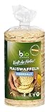 biozentrale Maiswaffeln Meersalz | 12 x 120 g Bio Maiswaffeln | vegan, gluten- und laktosefrei | nur 3 Zutaten | fettarm und nicht frittiert | perfekter Snack für unterwegs