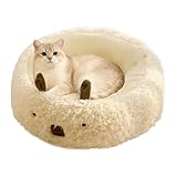 Katzenbett,Wärmendes Schlafsofa Für Haustiere - Waschbares Rundes Bett für Kätzchen - für Innen und Außen, für Zuhause, für kleine, mittlere und große Kätzchen, Welpen kleine Tiere
