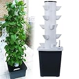 30 Pods Hydroponics Tower Garden Hydroponic Growing System Aeroponics Growing Kit Für Kräuter, Obst Und Gemüse Mit Hydratationspumpe, Adapter, Netztöpfen, Timer Für Kräuter, Obst Und Gemüse (Color :