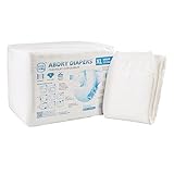LittleForBig 5500-5800 ml Erwachsenen Windeln 10 Stück - ABDry Weiße Windeln (XL)