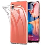 Oprimio Kristallklar Hülle für Samsung A20e [Silikon Hülle] [%100 Durchsichtig] [Deutsche Material] [Ultra Dünn] Klar Handyhülle für Samsung Galaxy A20E