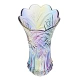 ZUNOXAZ Bunte Glasvase Dickes Farbglas für Blumenarrangements Dekorative Hydroponik Pflanzenvase Kreative Tischdekoration für Wohnzimmer Büro Balkon Modernes Wohnaccessoire