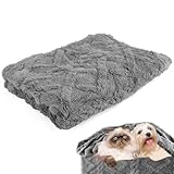 Neerow Hundedecke, 70x100 cm Katzendecke Sofa, Hunde Decke Waschbar, Fleece Haustier Decke Flauschig für Kleine und Mittelgroße Hunde, Katzen Kuscheldecke (Grau)