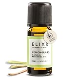 ELIXR – Zitronengrasöl zur Raumbeduftung, für Aromatherapie & als Massageöl – 100% naturreines ätherisches Öl aus Zitronengras – zertifizierte Naturkosmetik aus Deutschland (10 ml)