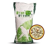 FumyFutter Terrassen-Mix exklusiv, Ganzjahresfutter für freilebende Vögel, hoher Flockenanteil, mit getrockneten Mehlwürmern, für Meisen besonders interessant, 15kg Sack