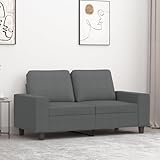 CIADAZ 2-Sitzer-Sofa Dunkelgrau 120 cm Stoff, Loungesofa, Sofas & Couches, Relaxsofa, Couch für Wohnzimmer, Couch Mit Schlaffunktion - 359384