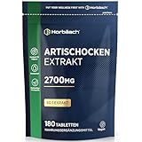 Artischocken Kapseln Hochdosiert 2700mg | 40:1 Artischockenextrakt | 180 vegane Tabletten | Leber Komplex | von Horbaach