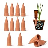 Keramik Pflanze Waterer-12er-Set Selbst Bewässerung Spikes Kleine Terrakotta Pflanze Bewässerung Stakes Geräte Urlaub Selbst Bewässerung Stakes für Innen-/Außenpflanzen