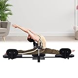 Beinspreizer Spagat Stahl Beinspreizer mit Drehkurbel, Trainer BeinTraining Mechanischer Bein-Strecker Maschine Schwarz PU Fitness Dehnungstrainer für Beinspreizer zum Stretch Maschine