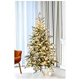 Holyart Weihnachtsbaum Pine, 180 cm, mit Kunstschnee und 350 warmweissen LEDs, Feel Real