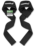 rootful.® Zughilfen [100% EXTRA ROBUST] für Kaftsport, für Bodybuilding, Fitness, Kreuzheben, Powerlifting, Crossfit | Lifting Straps (gepolstert) für Männer und Frauen| Deutsche Markenqualität