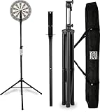 Pronomic DA-45S Ständer für Dartscheibe (Dartboard Halterung, Dartständer aus pulverbeschichtetem Stahl, stufenlos höhenverstellbar, Tasche) schwarz