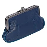 Christian Wippermann Damen Herren echt Leder Geldbörse Klippverschluss Knipsbörse Portemonnaie Neu Blau