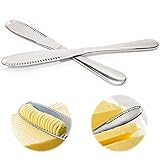 Buttermesser 2 Stück Edelstahl Buttermesser Frühstücksmarmelade verteilen Multifunktions-Käse reiben und schneiden Drei-in-Eins