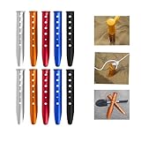 10Pcs 31CM Camping Heringe,Heavy Duty Aluminium Legierung Zelt-Heringe, 31cm Ultraleicht Heringe Andheringe Zelthaken, Zeltnägel Stakes Für Outdoor-Camping, Reisen, Wandern, Strand