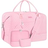 Weekender Bag für Damen, Reisetasche, Handgepäck, Übernachtungstasche, mit Schuhfach, groß, Nylon, Reise-Wochenend-Tragetasche, 9A, Rosa, Large