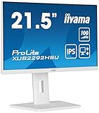 iiyama Prolite XUB2292HSU-W6 54,6cm 21,5' IPS LED-Monitor Full-HD 100Hz HDMI DP USB3.2 Höhenverstellung Pivot FreeSync weiß