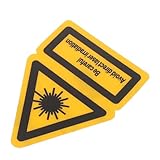BUGUUYO 2stücke Caution Sticker Sicherheitsaufkleber Für Laserwarnung Effektive Warnung Für Industrie Und Fabrikanwendungen Wetterfest Und Langlebig Einfache Anwendung Geräten
