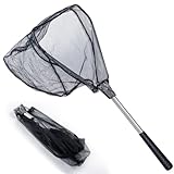 NAKIHOUSE Kescher Angeln, 55cm Faltbare Angeln Netz Angelnetz Teichkescher Diverse Längen auch für Erwachsene und Kinder, Zum Fangen von Fischen, Schmetterlingen, Hühnern, Gänsen, Enten und Vögeln