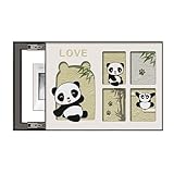 HAGJII Stromzähler Box Dekoration Kein Stanzen Stromzählerkasten Dekorative Malerei Messkasten Stromzähler-Abdeckung Chinesischer Stil Wand Sicherungskasten(S,Black Frame Moves Right 2-D)