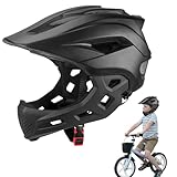 Vollgesichts-Fahrradhelm, Kinderhelme 2-in-1 Kinder, Multisporthelme,für Kinder Dirtbike Skateboard Mit Abnehmbarem Kinnschutz