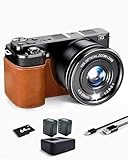 SWE Digitalkamera 4K 64MP Digital Fotokamera mit 12X Optischer Zoom und WLAN, Autofokus Digitale Kamera Kompakt mit Schutzhülle, 64G Speicherkarte, 2 Akkus und Ladegerät für Einsteiger Hobbyfotograf