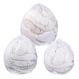 LXUEJIE 3 Stück Wäschenetz für Waschmaschine, 30x40cm/40x50cm/50x60cm Wäschenetz Mesh Wäschebeutel mit Kordelstopper Waschsack Laundry Bag Wäschebeutel Verformung der Kleidung zu Berhindern