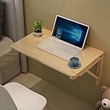 Massivholz-Tisch zur Wandmontage, platzsparend, zusammenklappbar, Esstisch, Wäschetisch, schwimmender Arbeitsschreibtisch für kleine Räume (Größe: 80 x 40 cm)