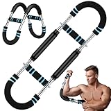 Twister Armtrainer, verstellbarer Unterarmstärker, verstellbare Federtrainingsstange, für Armtrainingswerkzeug, 29,5–50 kg, 3 Geschwindigkeiten, verstellbares Brust-Trainingsgerät, tragbares