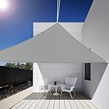 Sonnensegel Dreieckig, 3x3x3m, Sonnenschutz Wasserdicht Windschutz UV Schutz 99% Sunsegel mit Ösen Schnelle Wärmeableitung Hohen Zugkräften Standhalten Maschinenwäsche für Balkon Terrasse Garten