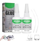 Mächtiger Universalkleber, Schweißen Hochfester Ölkleber, Multifunktionaler Schweißkleber, Universal Super Kleber, Superkleber zum Schweißen für Kunststoff Metall Keramik Leder Harz (2 PCS)
