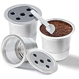 Fcuajdkq Edelstahl-Wiederverwendbare K-Cups Nachfüllbare Kaffeefilter Wiederverwendbare Kaffeepads für 1.0 & 2.0 Kaffeemaschinen