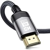 sweguard 4K HDMI Kabel 4Meter, HDMI 2.0 auf HDMI Kabel 4K@60Hz 18Gbps Nylon Geflechtkabel, vergoldete Anschlüsse mit Ethernet/Audio Rückkanal, kompatibel Video 4K UHD 2160p,HD 1080p (grau)